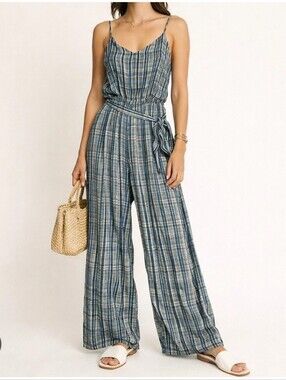 Bailey 44 Argos Blue Plaid Jumpsuit